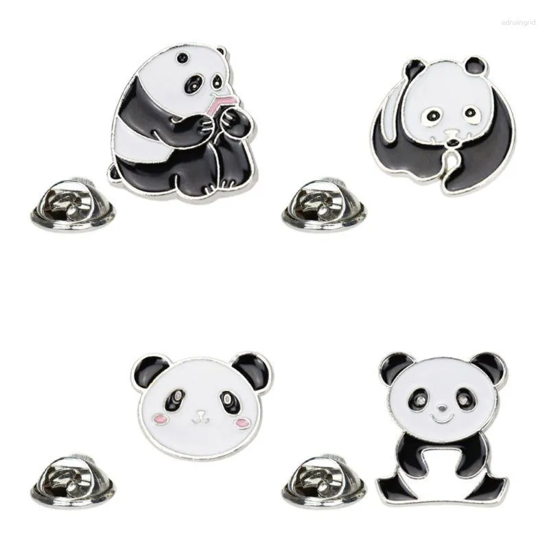 Brooches Cartoon Alloy Animal Brooch Japanese Panda Pins For Girls Clothes 634D