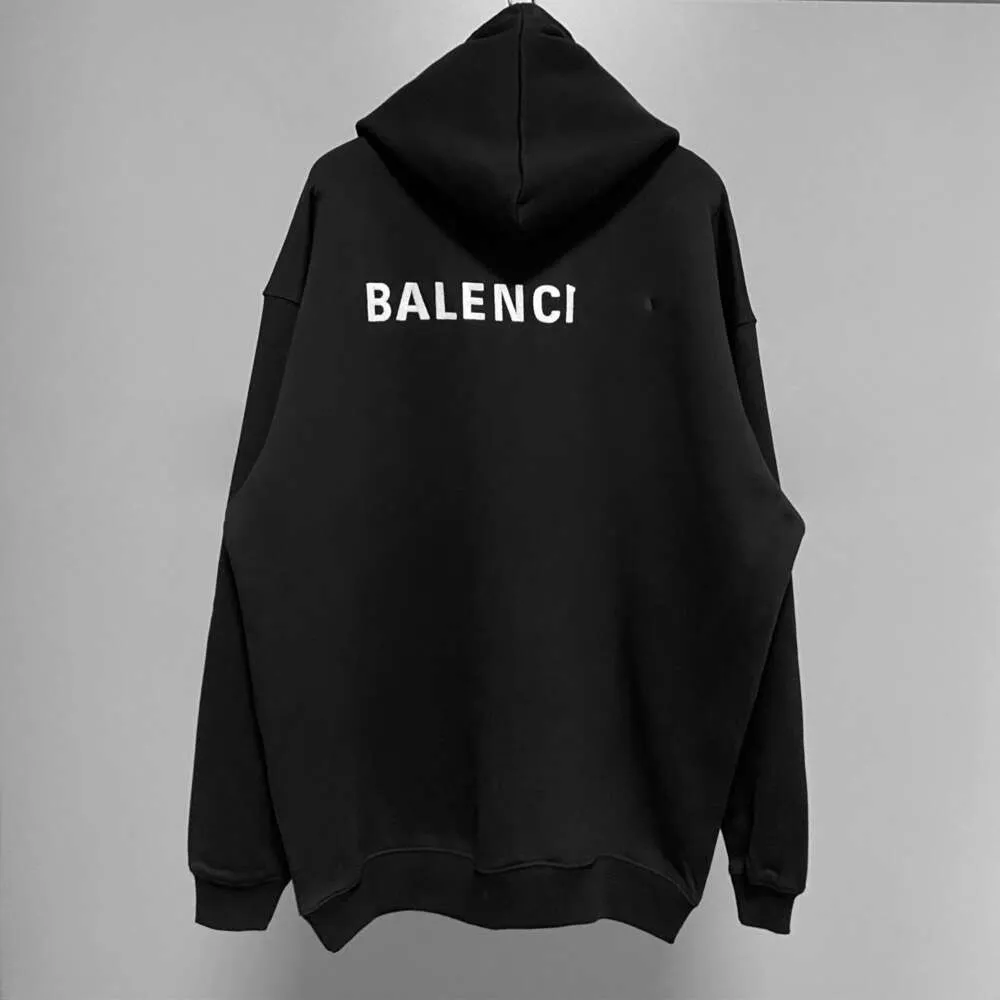 Designer Luxury Balencaigas Hoodie Cotton Paris Classic Hoodie Coat Letter Printing Mens And Womens Couple Sweater Loose Sport Black