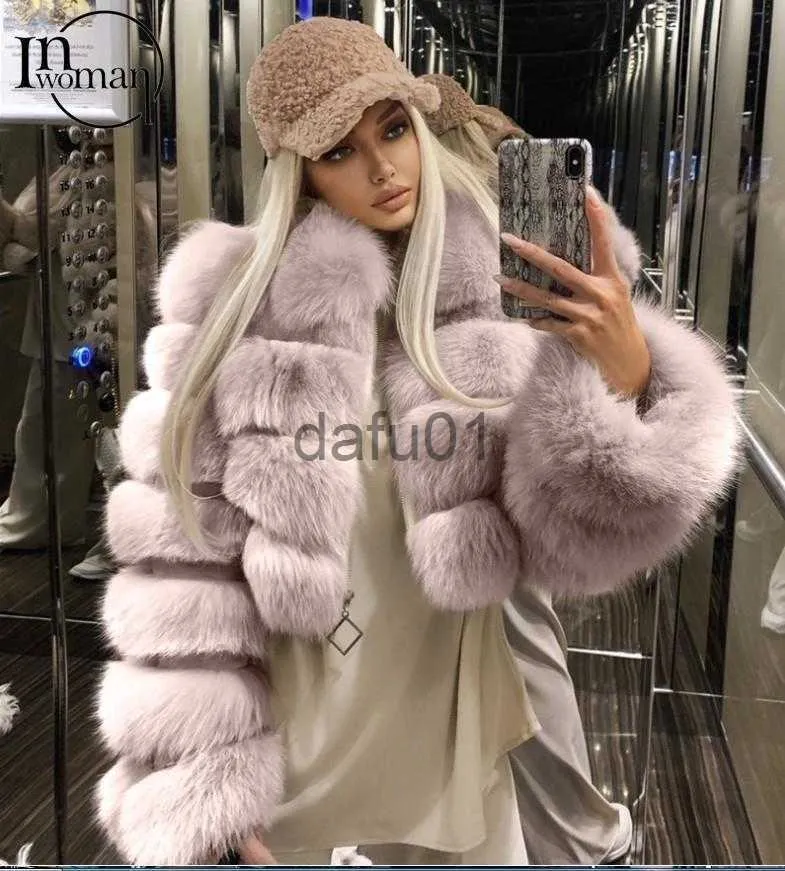 Women's Fur Faux Fur Inwoman Hot Style Real Raccoon Fur Coat Women Fur Coat In Autumn Winter Fashionable Warm Women's Fur Jacket Genuine Leather Coat x0907