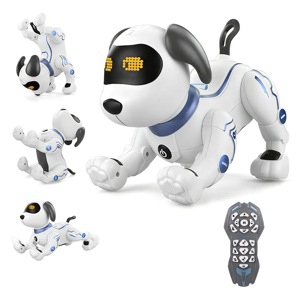 ElectricRC Animals LE NENG TOYS K16A Animaux électroniques Robot Chien Stunt Commande vocale Programmable Touchsense Musique Chanson Jouet pour Enfants Cadeau 230906