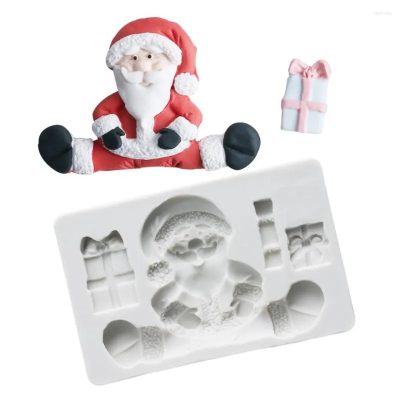 New Christmas Series Fondant Cake Silicone Mold Santa Snowman Chocolate Mold  Diy Baking Tools Christmas Cake Decors Party Tools