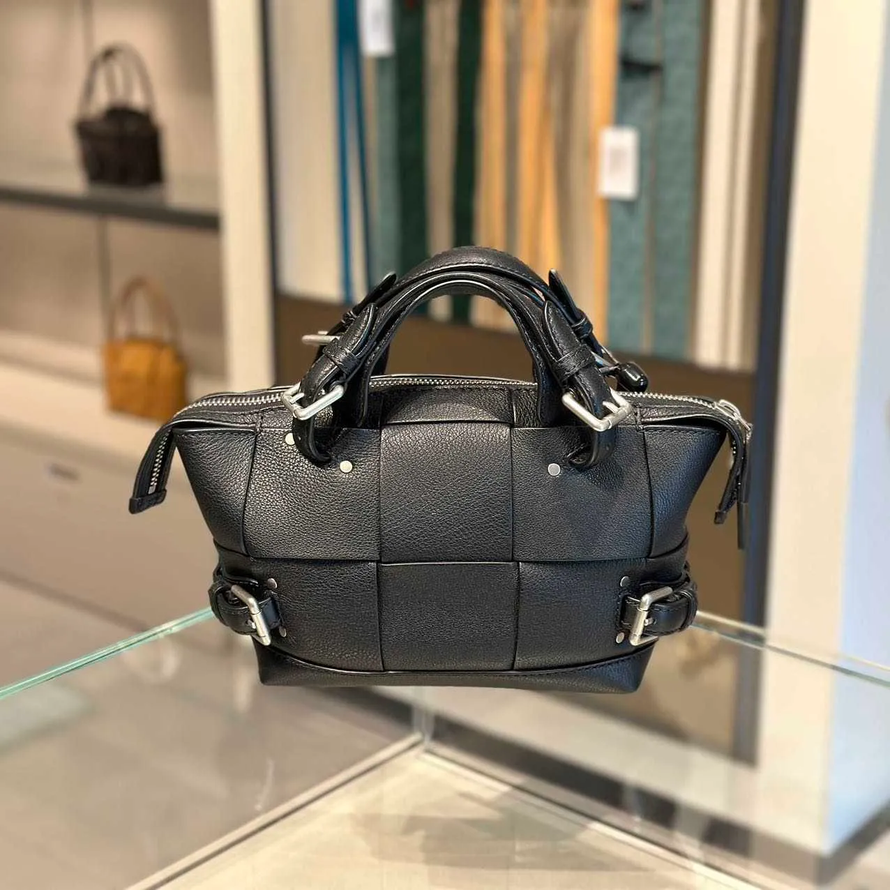 Luxury Bag BVs Designer Botteg Vena Bags Tool Small Handheld Straddle Bag Black X