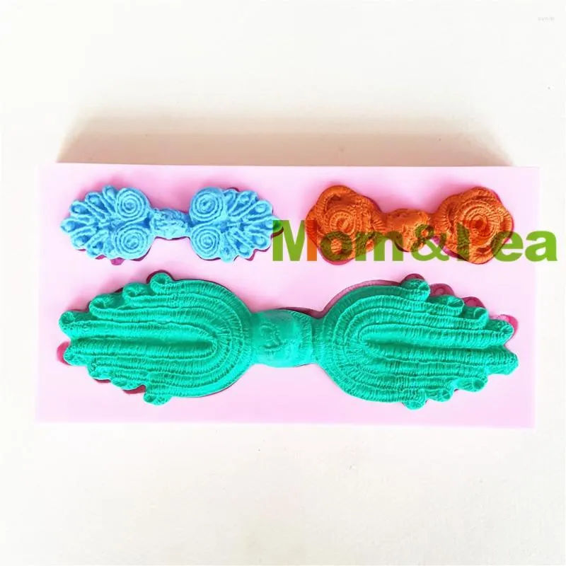 Baking Moulds Mom&Pea 1375 Chinese Button Silicone Mold Cake Decoration Fondant 3D Soap Food Grade