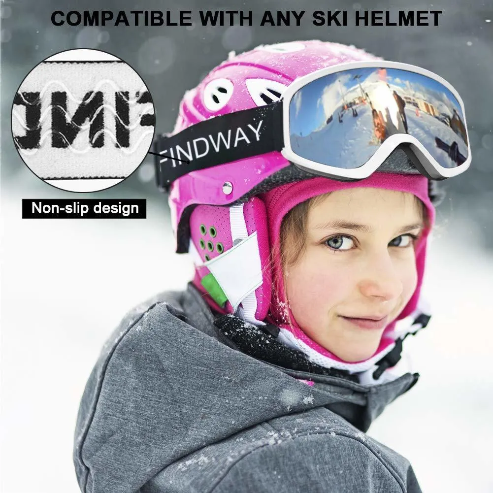 Gafas De Esquí Findway Gafas De Esquí OTG Antivaho De Invierno Con Lentes  De Protección 100% UV Para Jóvenes De 8 A 14 Años, Niñas, Niños, Snowboard  De Nieve 230907 De 17,2 €