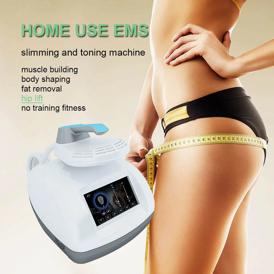 Używanie domu jeden uchwyt RF Ciało Przesuwanie elektrycznej stymulacji mięśni maszyny fitness EMS Rzeźba Body Rzeźba bioderowa maszyna do kształtowania bioder