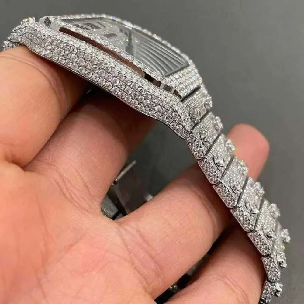 Handmade Setting Pass Diamond Tter VVS Moissanite Diamond Iced Out Luxury MechanicaQC58SZWOZBXN