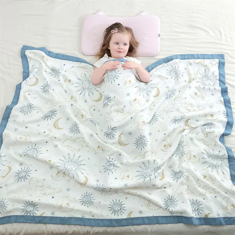 Cobertores Swaddling 120x150cm 4 e 6 camadas de fibra de bambu musselina swaddle cobertores de bebê envoltório bebê nascido crianças toalha de banho crianças cobertor de dormir 230907