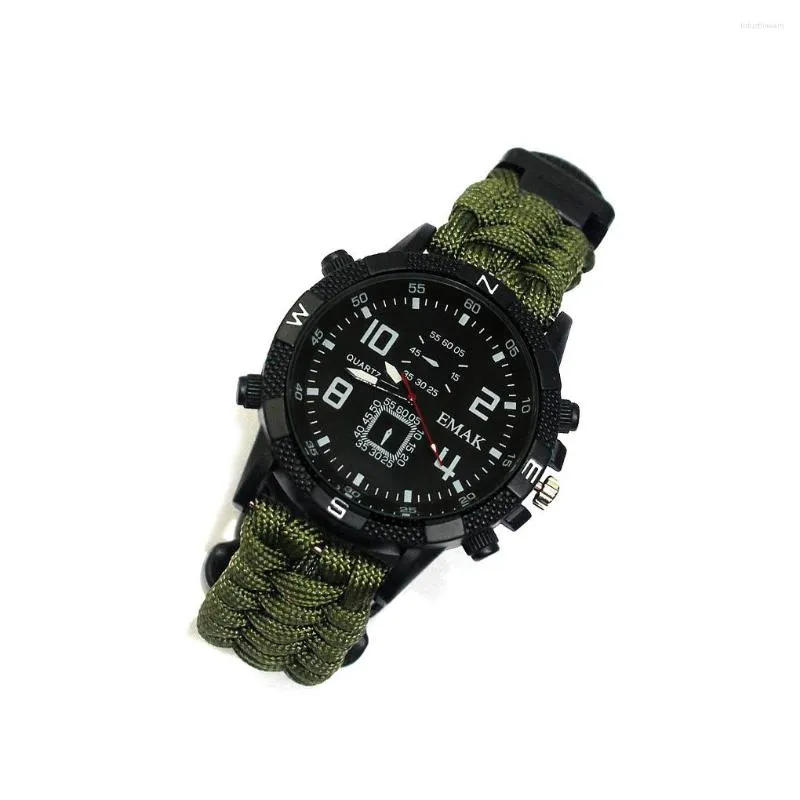 Bilek saatleri Survival Watch Camping Araçları Yürüyüş Ekipmanı Alaşım Yapısı Şok geçirmez ince işçilik sağlam kabuk tatlı hediye güçlü