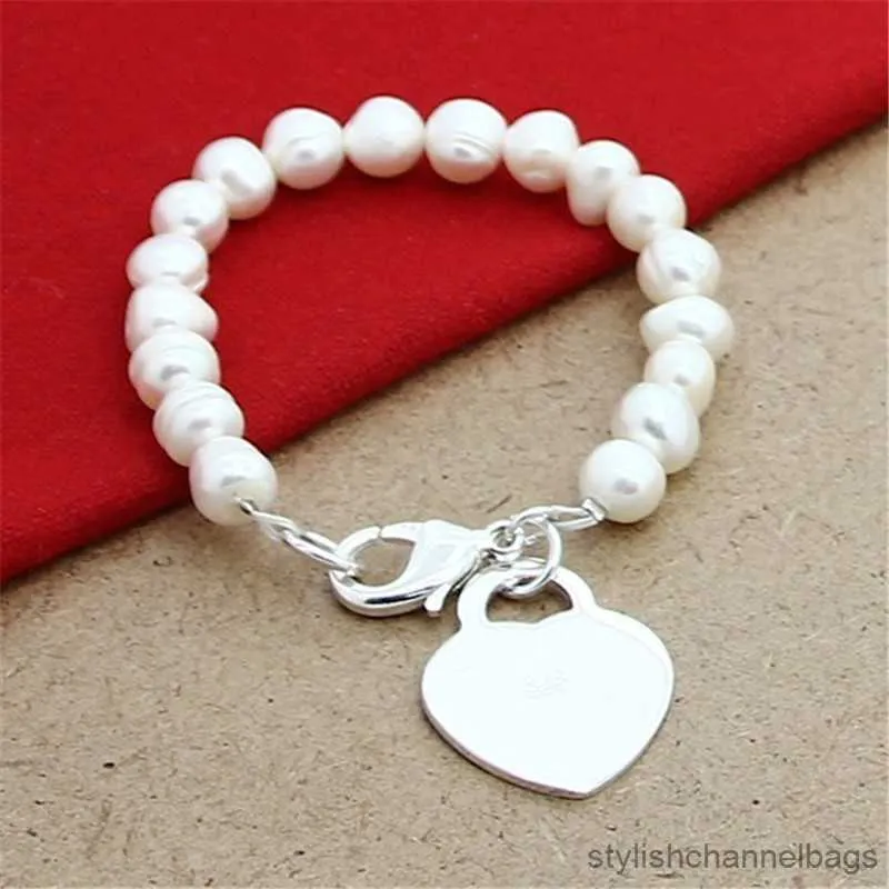 Bracelets de charme Bracelet de perles d'eau douce naturelles blanc noir rose vert Bracelet couleur argent bijoux de mariée femmes R230907