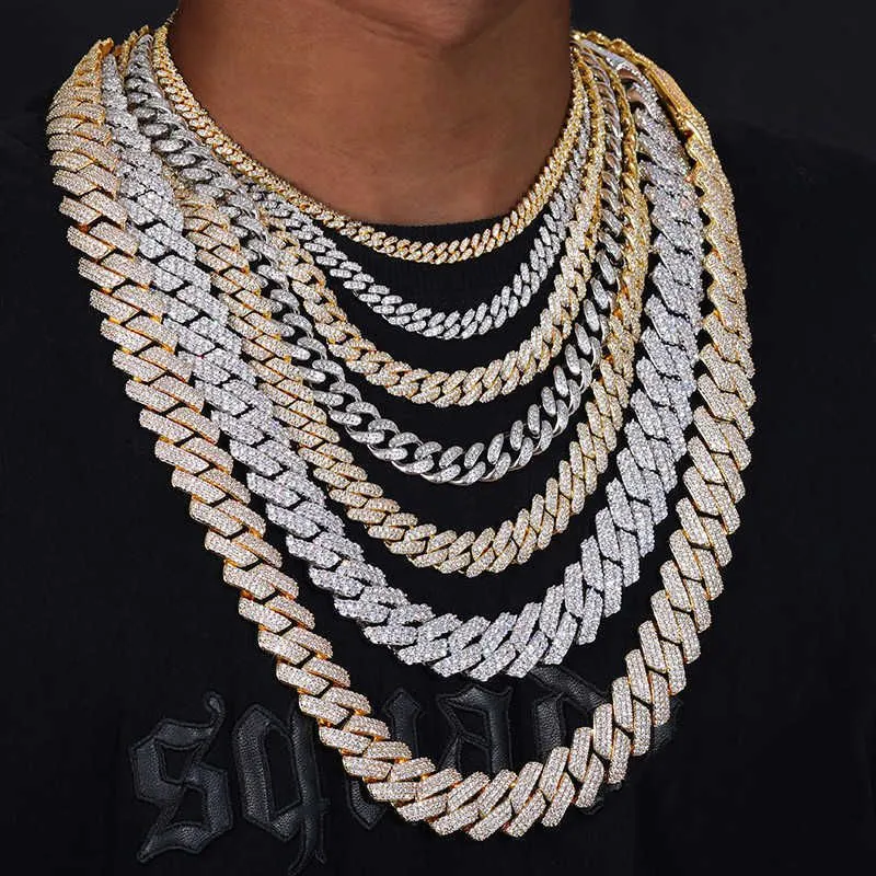 VVS1 925 Iced Out Cuban Chain Necklace For Men High Quality 6mm