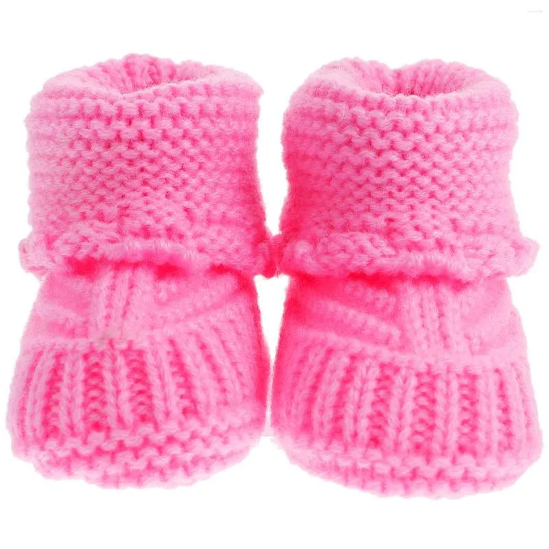 Sandals Thick Shoes Knitted Baby Knitting For Crochet Toddler Winter Footwear Handmade Booties Born