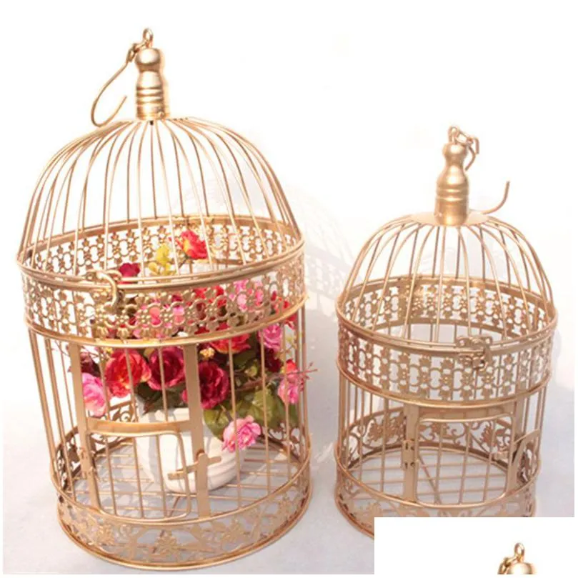 Bird Cages S Modern Metal European Wrought Iron Decoration Flower Cage Ornaments Pot Succent 230516 Drop Delivery Home Garden Pet Supp Dha7E