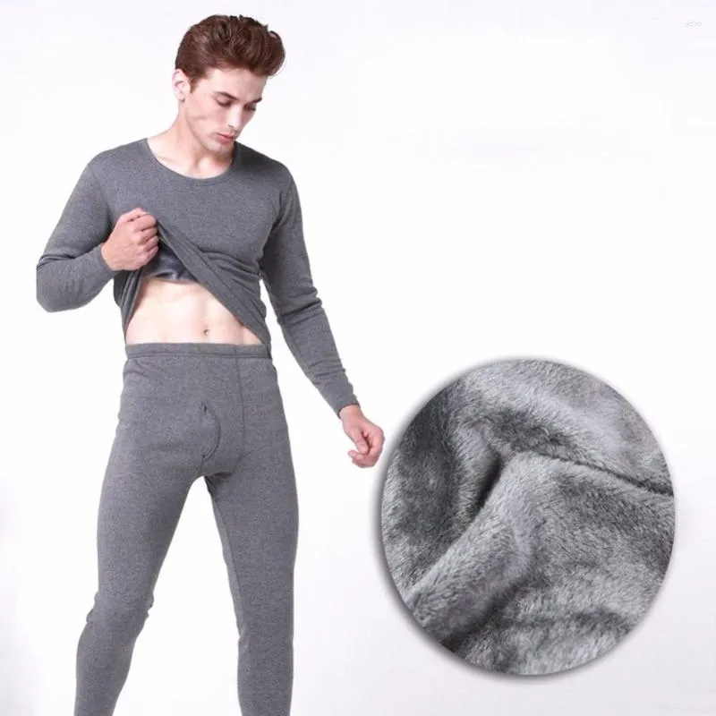 Conjuntos de ropa interior térmica para hombre Calzoncillos largos gruesos de invierno