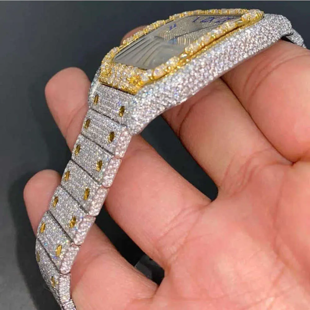 TTTQ Handmade Setting Pass Diamond Tter VVS Moissanite Diamond Iced Out Luxury MechaX0ZHXRDP