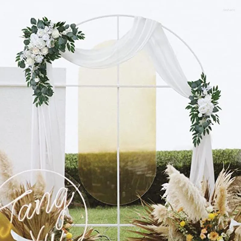 Flores decorativas simuladas flores casamento fundo arco área de boas-vindas decoração pendurado canto ao ar livre layout da porta