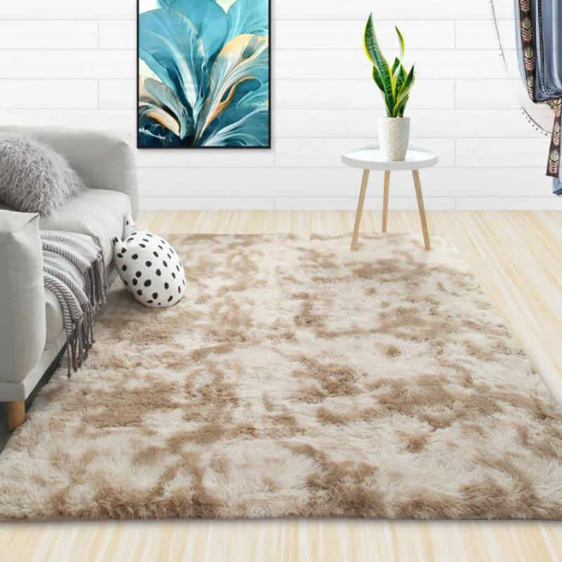 Carpets Thick Carpet for Living Room Plush Rug Children Bed Room Fluffy Floor Carpets Window Bedside Home Decor Rugs Soft Velvet Mat P230907