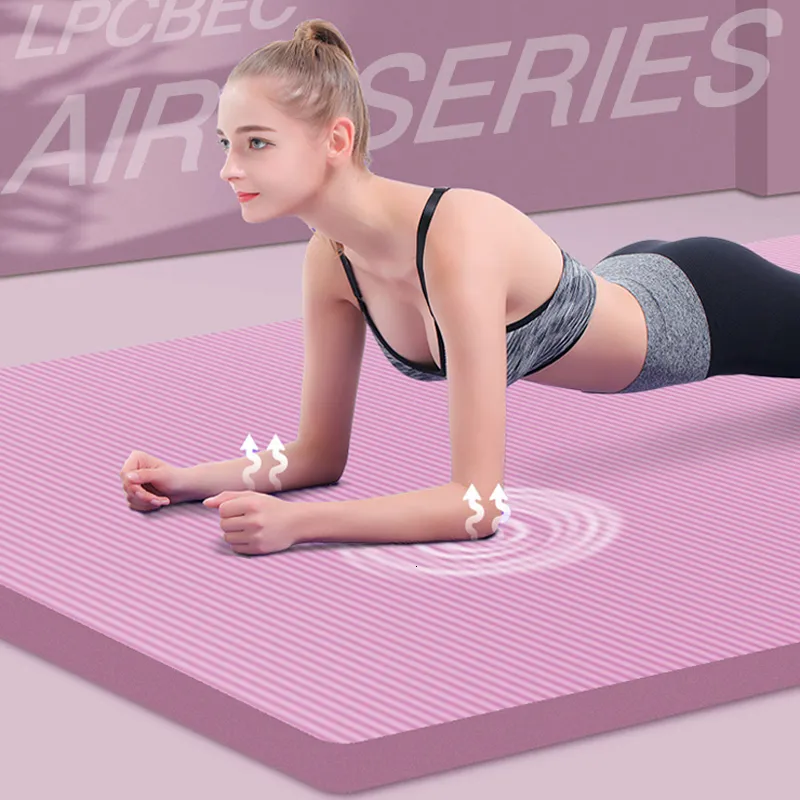 Yoga Mats 18361CM Thick Nonslip Mat Highdensity Sports Fitness For Home Pilates Gymnastics Exercise 230907