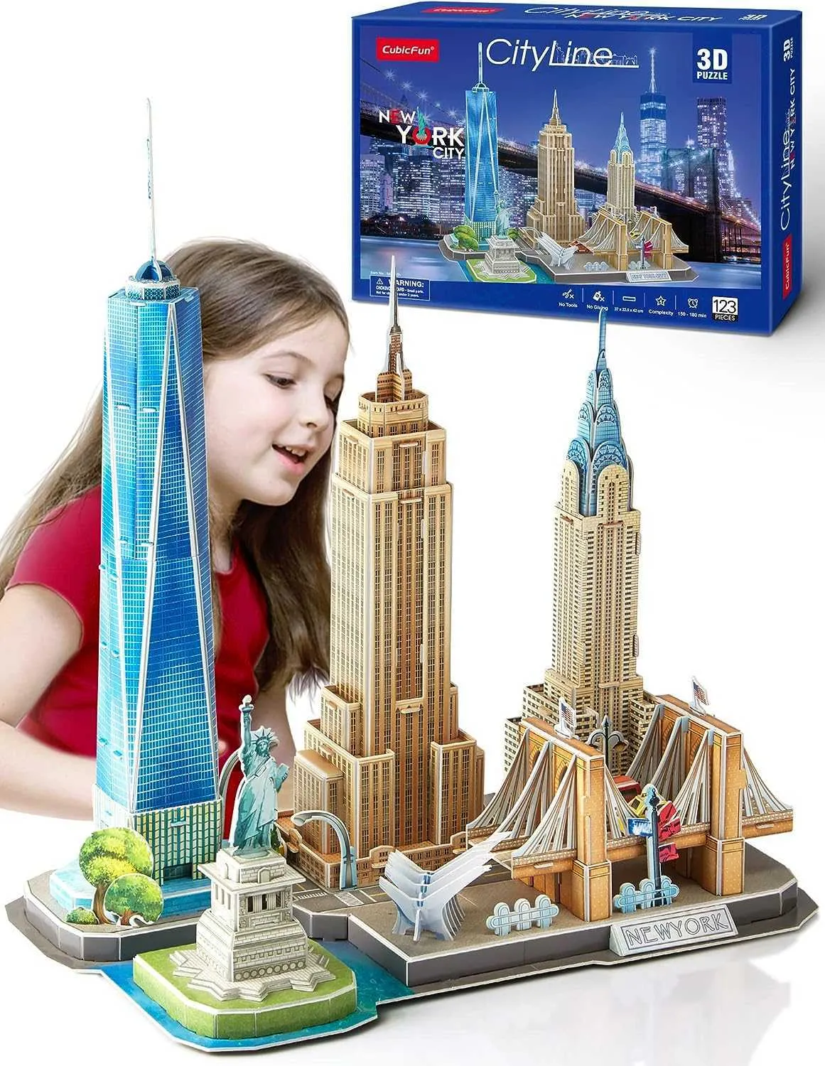 Puzzle 3D Puzzle 3D - Puzzle per bambini dagli 8 ai 10 anni New York City  Progetti STEM Arti e mestieri per bambini dagli 8 ai 12 anni - Giocattoli