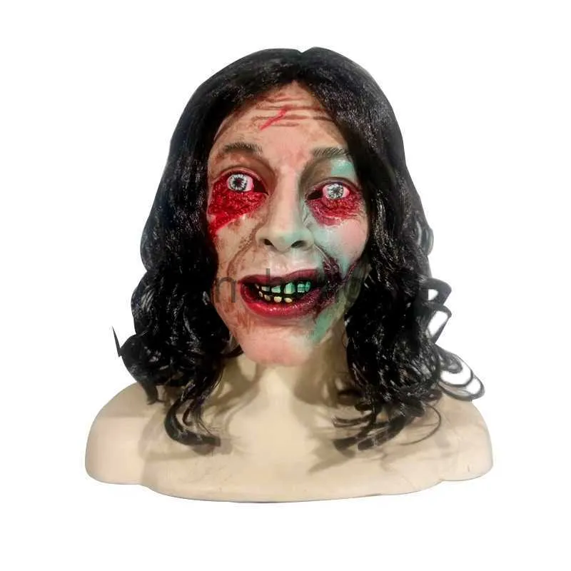 Party Masks Movie 2023 Evil's Dead Rise Costume Latex Mask Cosplay Rave Horror Killer Full Face Creepy Devil Demon Ghost Halloween for Women x0907