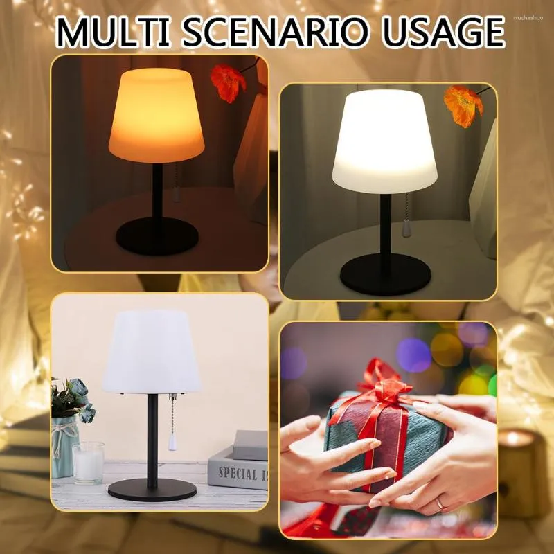 RGB USB Rechargeable Table Lamps For Bedroom With Pull Chain, Remote Control,  And LED Nightstand For Bedroom And Study Room Ambience From Wuchashuo,  $26.43