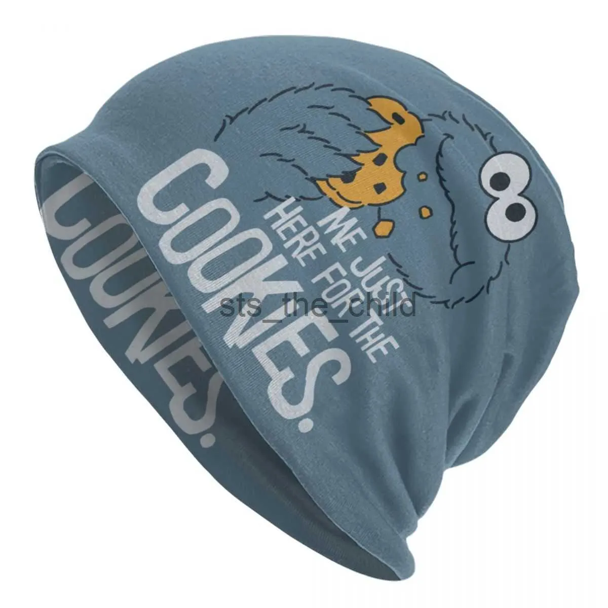 Beanie / Skull Caps Cookie Monster Bonnet Chapéu Tricô Chapéu Homens Mulheres Hip Hop Unisex Adulto Cartoon Sesame Street Quente Inverno Skullies Beanies Cap X0907