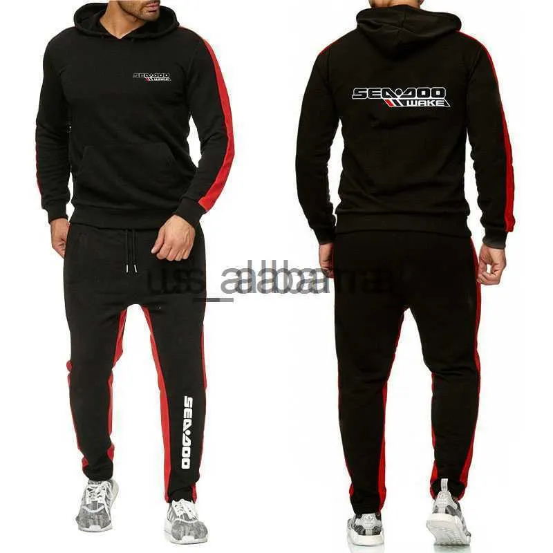 Survêtements pour hommes Sea Doo Seadoo Moto Imprimé Nouveau Printemps Automne Sweats à capuche Ensembles de survêtement Harajuku Style Vestes Sports Costumes confortables x0907