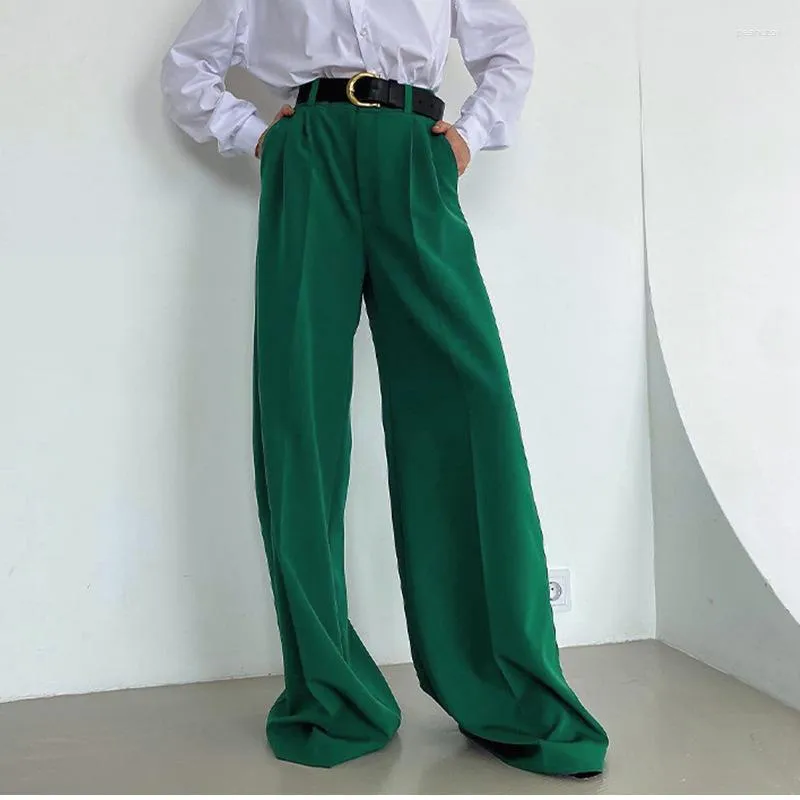 Женские брюки 2023, весна/лето, женские повседневные широкие брюки с высокой талией, длинные брюки-палаццо