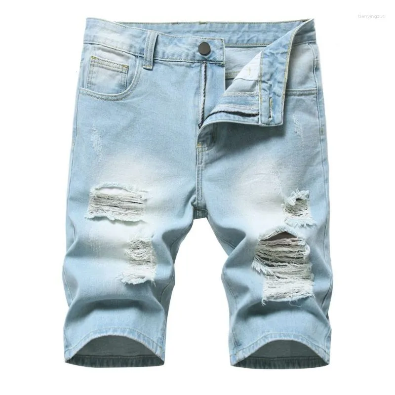 Jeans pour hommes 2023 Mode d'été Coton Shorts décontractés Hommes Ripped Court Marque Vêtements Respirant Denim Mâle 30-40