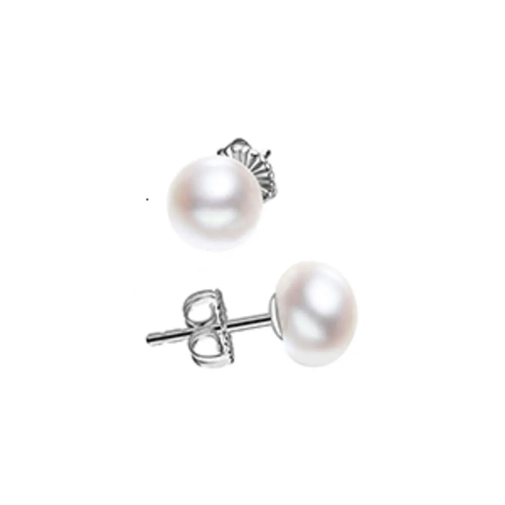 silver pearl earrings