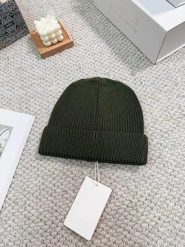 Winter Knitted Beanie Skull Caps Hats Blending cotton Women men green high quality Thick Warm Hats Caps