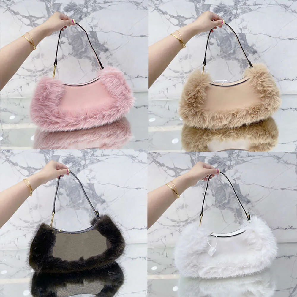 Luxus Pelz Handtaschen Designer Frauen Ledertaschen Fuzzy Girl Umhängetasche Umhängetasche Umhängetaschen Unterarm mit Box Nr. 45