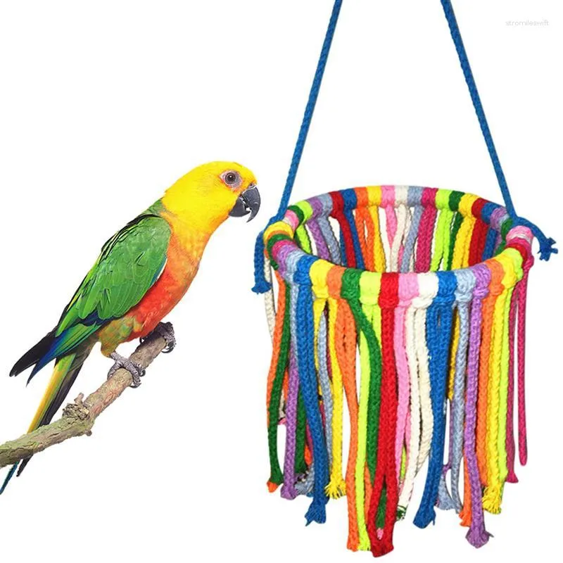 Other Bird Supplies Legendog 1pc Swing Toy Creative Cotton Rope Chew Hanging Toys Cage Pet