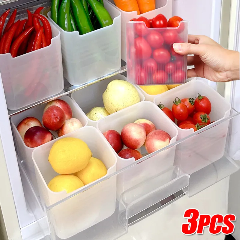 Caixas de armazenamento Caixas 31 Pcs Caixa de geladeira Alimentos Frescos Geladeira Porta Organizador Prateleira Cesta Frutas Spice Recipiente Cozinha Caso 230907