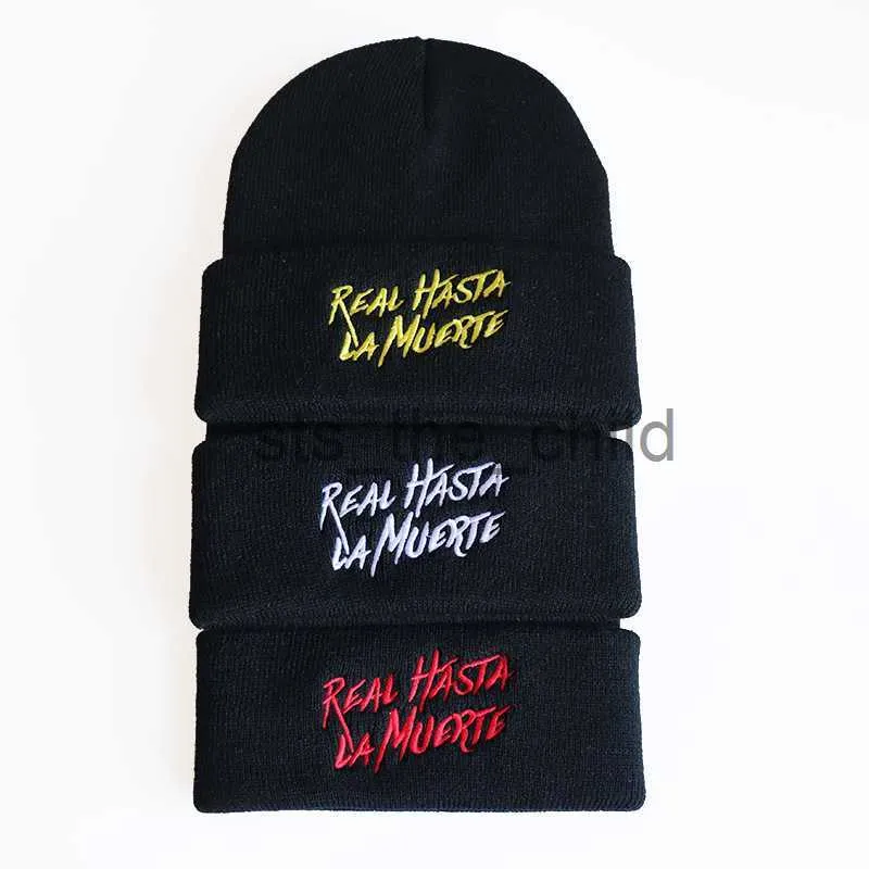 Beanie/Skull Caps Anuel AA Real Hasta La Muerte Cotton Casual Beanies For Men Women Sticked Winter Hat Hip-Hop Skullies Bonnet Unisex Cap X0907