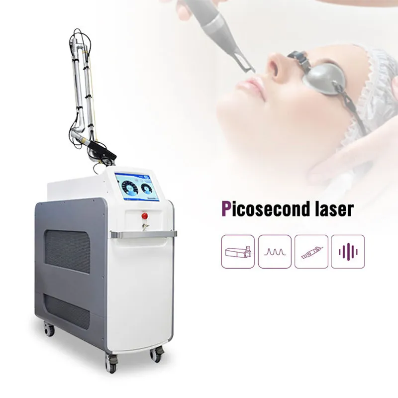 Fabrieksprijs Picosecond Laser Enkele of dubbele lampstaaf Picosecond Laser Tattoo Removal Nd Yag Laser Machine Stationaire sproetverwijdering