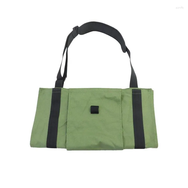 Storage Bags Firewood Carrier Tote Hand Handle Large Capacity Bag Indoor Outdoor Camping Green For Toys Twigs Food Organizer Pouches