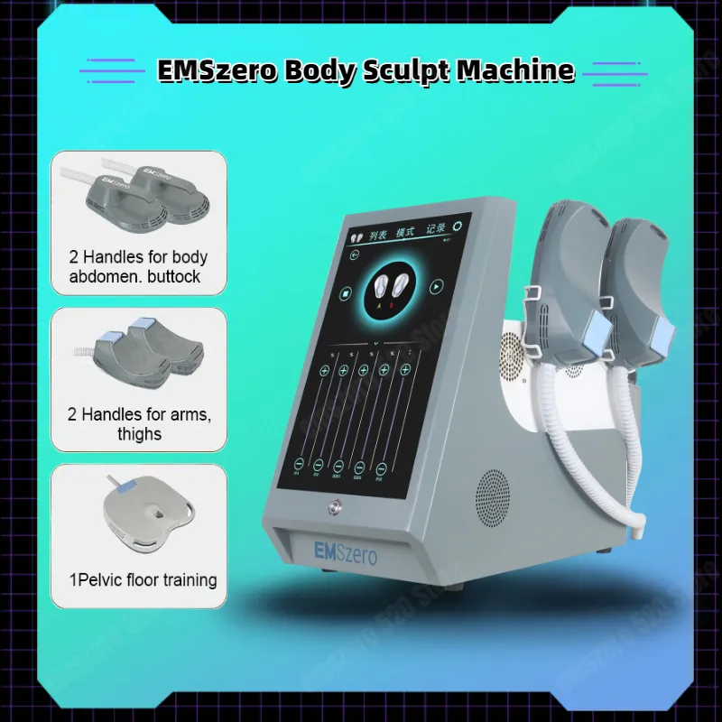 Nyaste EMS DLS-EMSLIM NEO 14 TESLA 6000W HI-EMT Body Sculpt Machine Nova Muscle Stimulator Shaping Equipment för Salon Emszero