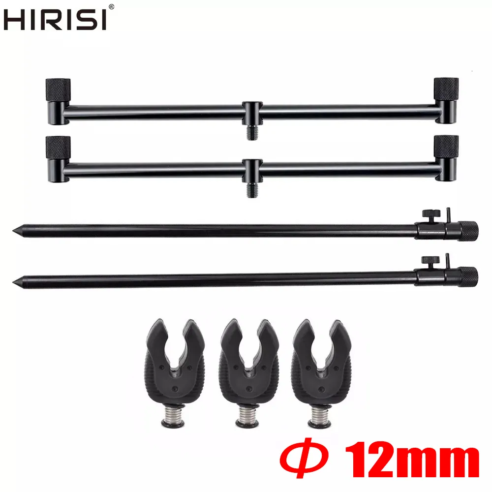 Varas de pesca de barco Carp Buzz Bars 20cm 30cm Rod Pod Holder Black Buzzer Bar para 2 230907