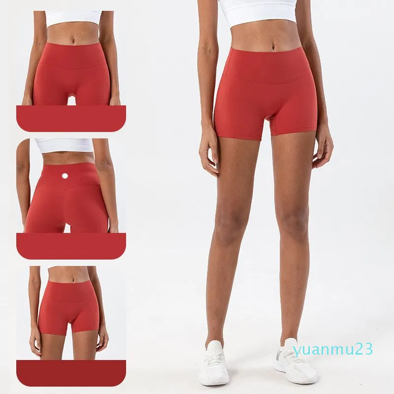 Completo da yoga LL Pantaloncini da yoga Abito Align Donna Sport lu Pantaloni a vita alta senza cuciture Corsa Fitness Palestra Intimo Allenamento Leggings corti