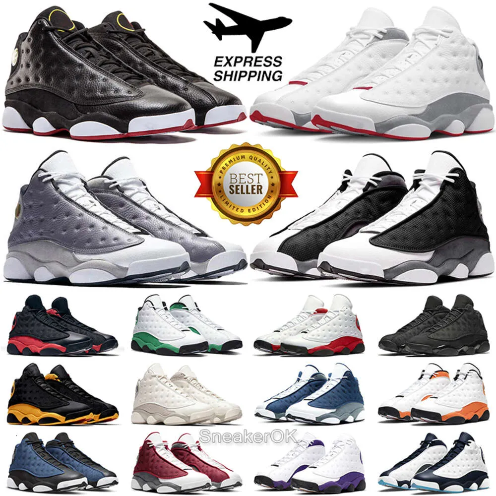 Med Box Mens Basketball Shoes 13 Designer Jumpman 13s White Wolf Grey Black Flint University Blue Atmosphere Grey Purple Sports Sneakers Wholesale