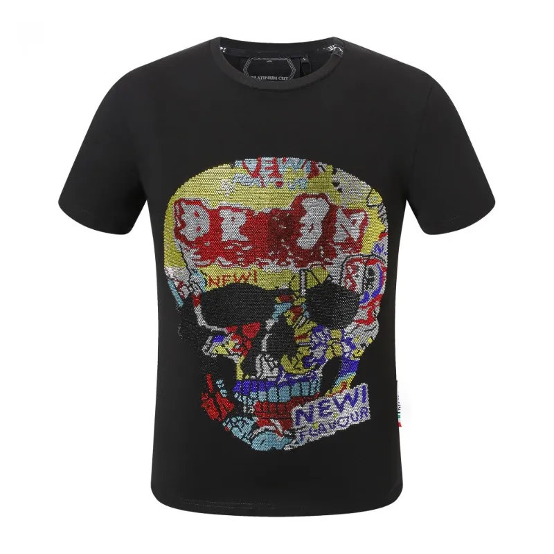 Hot Phillip Plain Uomo Magliette Designer PP Skull Diamond T Shirt Manica corta Dollar Bear Tiger Marca Tee Teschi di alta qualità T Shirt Top Pq2158