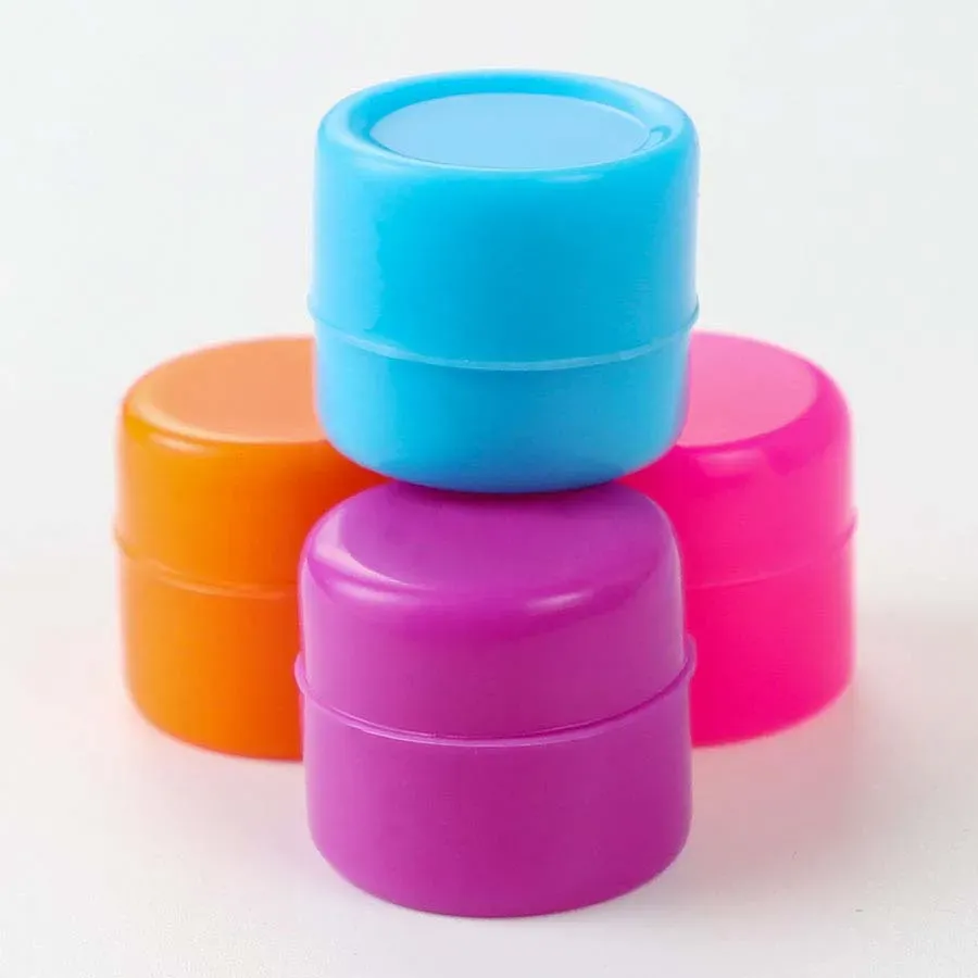 Super Mini jar 1ML silicone wax dabber rig containers MOQ=storage bottles use for organization random color