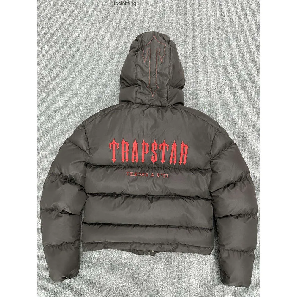 Herren Daunenparkas Trapstar New Red Label Baumwollmantel mit Kapuze High Street Fashion Marke verdickt Top Hot Selling Trends