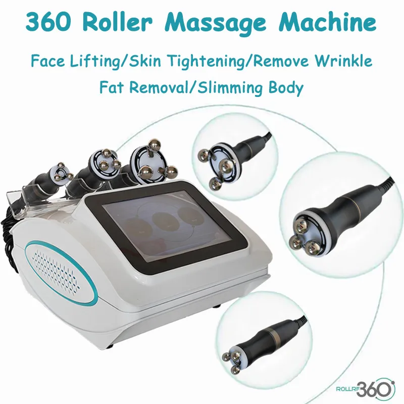 3 IN 1 Radiofrequentie Huidverstevigende Rimpelverwijdering LED-licht Schoonheidsapparatuur 360 roterende roller Vetverlies Gewicht Verminderen Lichaamscontouren SPA-apparatuur