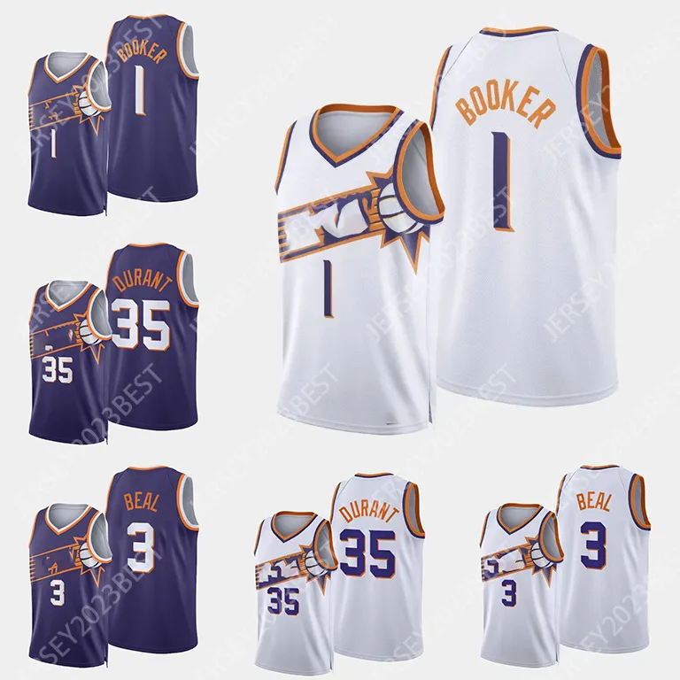 2023 1 Booker 23 Eric Gordon 35 Kevin Durant Basquete Jersey 3 Beal Top The Sun Homens Jerseys Chris Paul Homens Mulheres Juventude XS 4XL Novas camisas