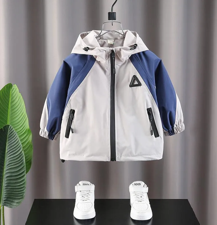 kids designer jacket boy spring autumn windbreaker hooded jackets children coat