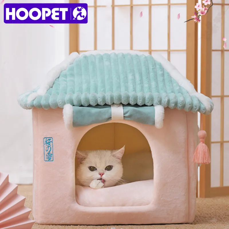 Cucce per cani HOOPET Inverno Accogliente Casa per animali domestici Cani Nido morbido Cuccia per dormire Grotta per gatti Cuccioli di cane Tende calde Letto rimovibile Chihuahua 230907