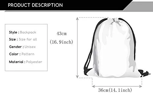 収納袋dstringバックパックサンドヒョウ袋の上のバックパックヒマワリシャワー耐性ヨガ水泳otol6のための軽量ジム袋パック