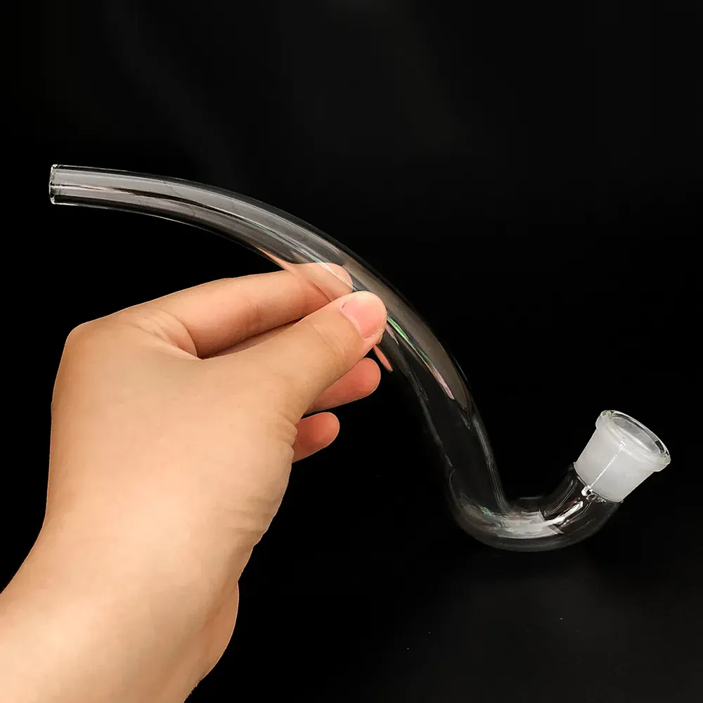 Glass JHook Adapter Creative style j hooks glass pipe joint size 144mm 18mm female 2108475