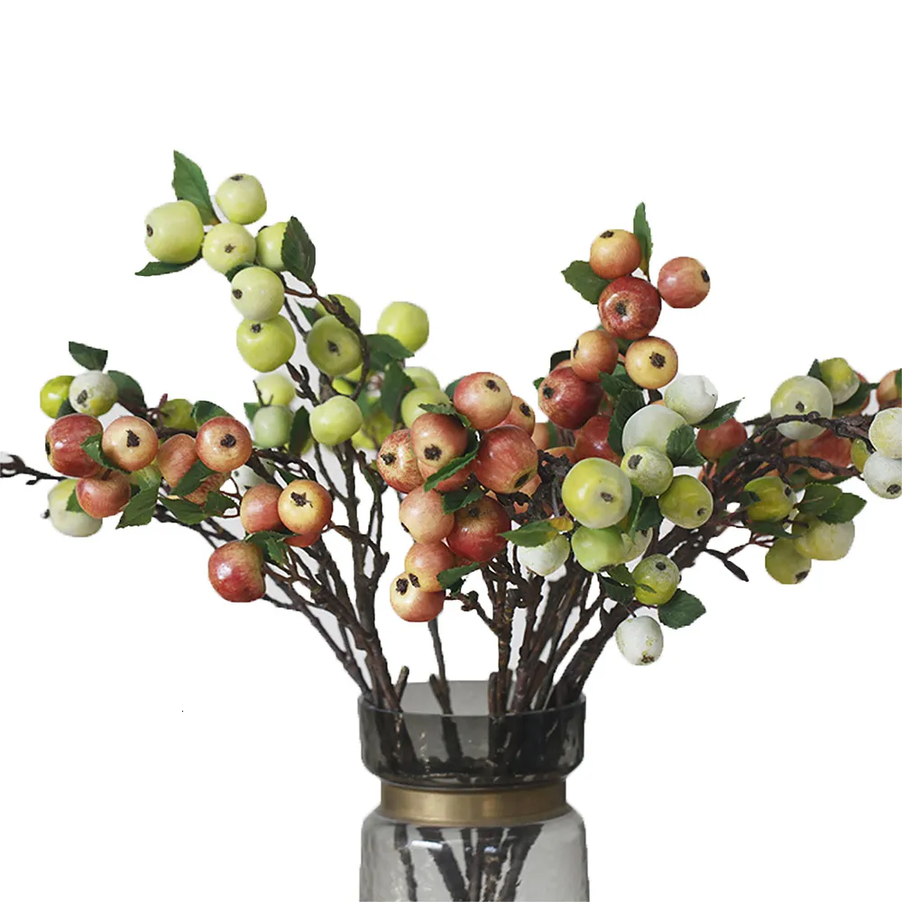 60cm New Artificial Fruits Little  Branch Faux Small Sand Fruit Foam Fake Berry Home Garden Decor Christmas Gift Bouquet